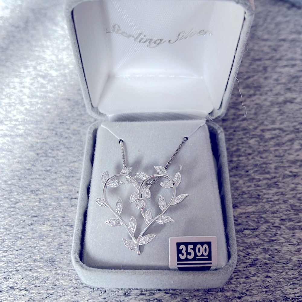 Sterling Silver Heart Pendant Necklace
